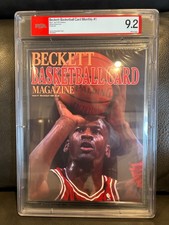 March /April 1990 Beckett Basketbal Monthly #1 Michael Jordan No Barcode PSA 9.2 picture
