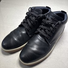 Cole Haan Grand OS Men’s Sz 10 M Leather Chukka Ankle Boots Shoes Black - EUC picture