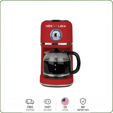 Nostalgia Classic Retro Coffee Maker 10-Cup Automatic Drip Red picture