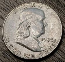 1954-P XF Franklin Half Dollar 90% Silver -  #2 picture