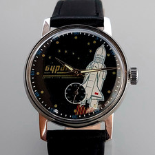 Soviet Watch Pobeda Buran Vintage Military Mechanical Men's Wristwatch Serviced picture