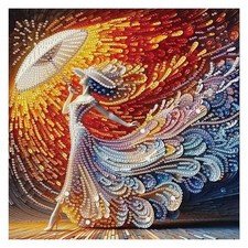 Elegant Woman Diamond Art Kits for Adults, 5D Special Shape Diamond Painting for picture