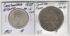 CZECHOSLOVAKIA 10 Korun KM-12, 1928 BU condition, This is For the Left Coin Only picture