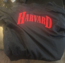 NWT VTG Stall & Dean Harvard black  red Ivy League Varsity Letterman Jacket 2x picture