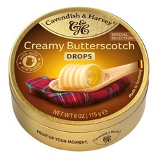 Cavendish & Harvey | Creamy Butterscotch Hard Candy Drops | 6 Ounce Tin picture