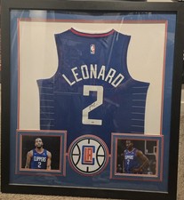 Kawhi Leonard Signed Framed Clippers Authentic Jersey Auto Autographed PSA picture