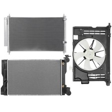 Radiator + Condenser + Cooling Fan Kit For Toyota Corolla 2014 2015 2016-2017 picture