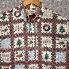Vtg 1986 Reyn Spooner Mele Kalikimaka Sz M Popover Hawaiian Christmas RARE picture