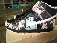 Nike Dunk High Pro SB Skate Shoes Black/White US 11.5 Medium D picture