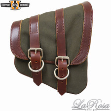 Canvas Right Saddlebag Swing Arm Bag For Harley Softail 1986-up Rigid Frame picture