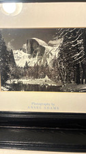Ansel Adams 2 Black & White Landscape Nature Mountain Photos Matted & Framed picture