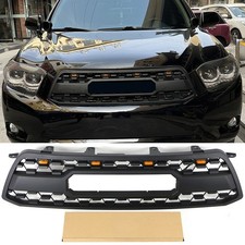 Black Front Grille Fits For Toyota Highlander 2008-2010 Upper Grille W/Amber Led picture