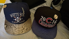 Just don Chicago White Sox Baseball Hat Navy/Tan Snakeskin Pattern Brim picture