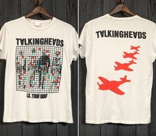 Rare 1980 Talking Heads Band US Tour 2 side white Unisex T shirt vtg S-5XL picture