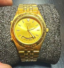 Seiko Men’s Quartz Alarm Chronograph Analog/Digital Gold SS Bracelet 36-39.9mm picture