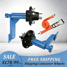 2-Pack 8800lbs Shipping Container Wheels 6-Lug Kit Heavy Ship Container Axles picture