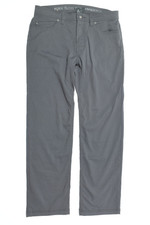 prANa Brion Pants Mens 34x32 Gray Slim Fit Nylon Stretch Lightweight Hiking picture