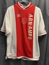 Vintage 1998-99 Ajax Amsterdam Umbro Home Soccer Jersey ABN AMRO Men’s XL picture