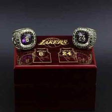 Remember The Basketball Legend Black Mamba with Ring Set 8 & 24 Souvenir Size 11 picture