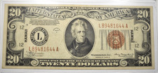 1934-A $20 HAWAII FRN EMERGENCY OVERPRINT ~ NICE XF+  INV#644 picture
