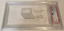 Vint Cerf Autograph Internet Creator PSA/DNA  Signed Hand Drawn Computer Sketch picture