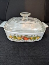 Vintag Corning Ware A-1-B 1 qt L’Echalote Spice of Life Casserole Dish w/Lid A7C picture