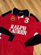 Polo Ralph Lauren Custom Fit 2XL Colorblock Long Sleeve Collared Polo Shirt picture