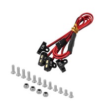INJORA 4LED Rock Lights Kit for SCX10 TRX4 1/10 RC Crawler Small, White, Red picture