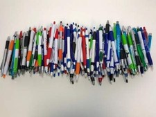 175 Lot Misprint Ink Pens, Ball Point, Plastic, Retractable picture
