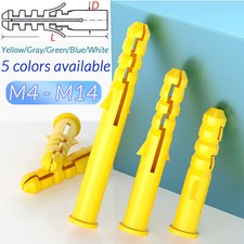 4 5 6 8 10 - 14mm Universal Nylon Wall Plug Cavity dowels Plasterboard Expansion picture