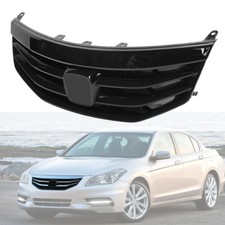 For 2011 2012 Honda Accord Gloss Black Front Bumper Upper Grille Mesh Grill picture