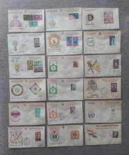 1958-1965 GAZA PALESTINE LOT OF 18 FDC FIRST DAY COVERS EGYPT MANDATE COLLECTION picture