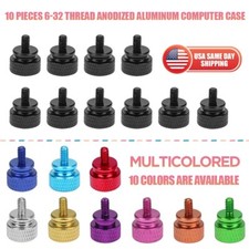 10pcs Computer PC Case Fully Threaded Knurled Thumb Screws 6#-32 Multicolored picture