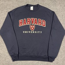Champion Sweatshirt Mens Medium Blue Pullover Fleece Harvard University Logo picture