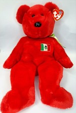 Osito Vintage Red Bear Flag Beanie Buddy with Tags picture