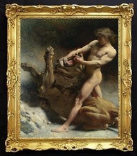 Hand Painted Old Master-Art Antique style Oil Painting art Male Nude On Canvas picture