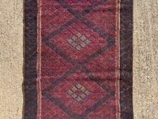 2x8 VINTAGE WOOL RUNNER RUG handmade antique oriental handwoven heriz kazak 2x9 picture