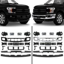 For 2018-2020 Ford F-150 Front Bumper Grille Cover Aeesmbly Steel W/Fog Light picture