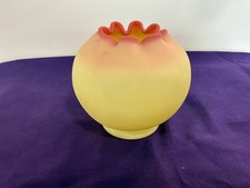 Vintage Fenton Burmese Satin 4” tall Uranium Glow Bubble Shaped Vase  picture
