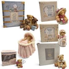 Enesco Cherished Teddies Vintage Bear Figurine Lot (6) With Boxes Caleb Avon May picture