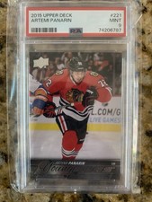 Upper Deck 2015-16 Young Guns Rookie Artemi Panarin Blackhawks #221 PSA 9 picture