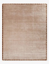 Modern Rajaa Hand Tufted Wool Area Rug 9x12 ft - Blush Luxury Plush Handmade Rug picture