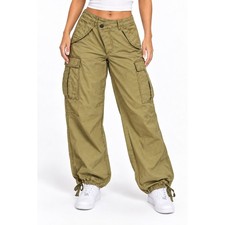 Women’s KBB by Kahlana Cargo Jogger Pants-Size M-Asymmetrical Waist-NWT picture