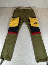 Akoo Pants Men 32x34 Green Cargo Canvas Lodge Colorblock Streetwear Military Y2K picture