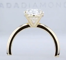 2.72 Ct F VS1 Oval Lab Grown IGI Diamond Engagement Ring 14K Yellow Gold Sz 5 picture