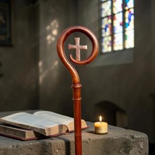 Wooden CROZIER Bishop Staff Crosier high Quality Craftsmanship, 72