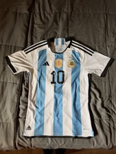 adidas Argentina 2022-23 Authentic Messi #10 World Cup Champions Jersey M IV5786 picture