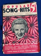 Popular Song Hits, Sing out the Old Year..., Vintage, Sheet Music picture