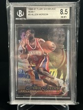 1996-97 Flair Showcase #3 Allen Iverson Row 1 One Rookie RC BGS8.5 picture