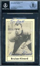 Frank Bruiser Kinard Beckett BAS Signed 1977 Touchdown Club Autograph picture
